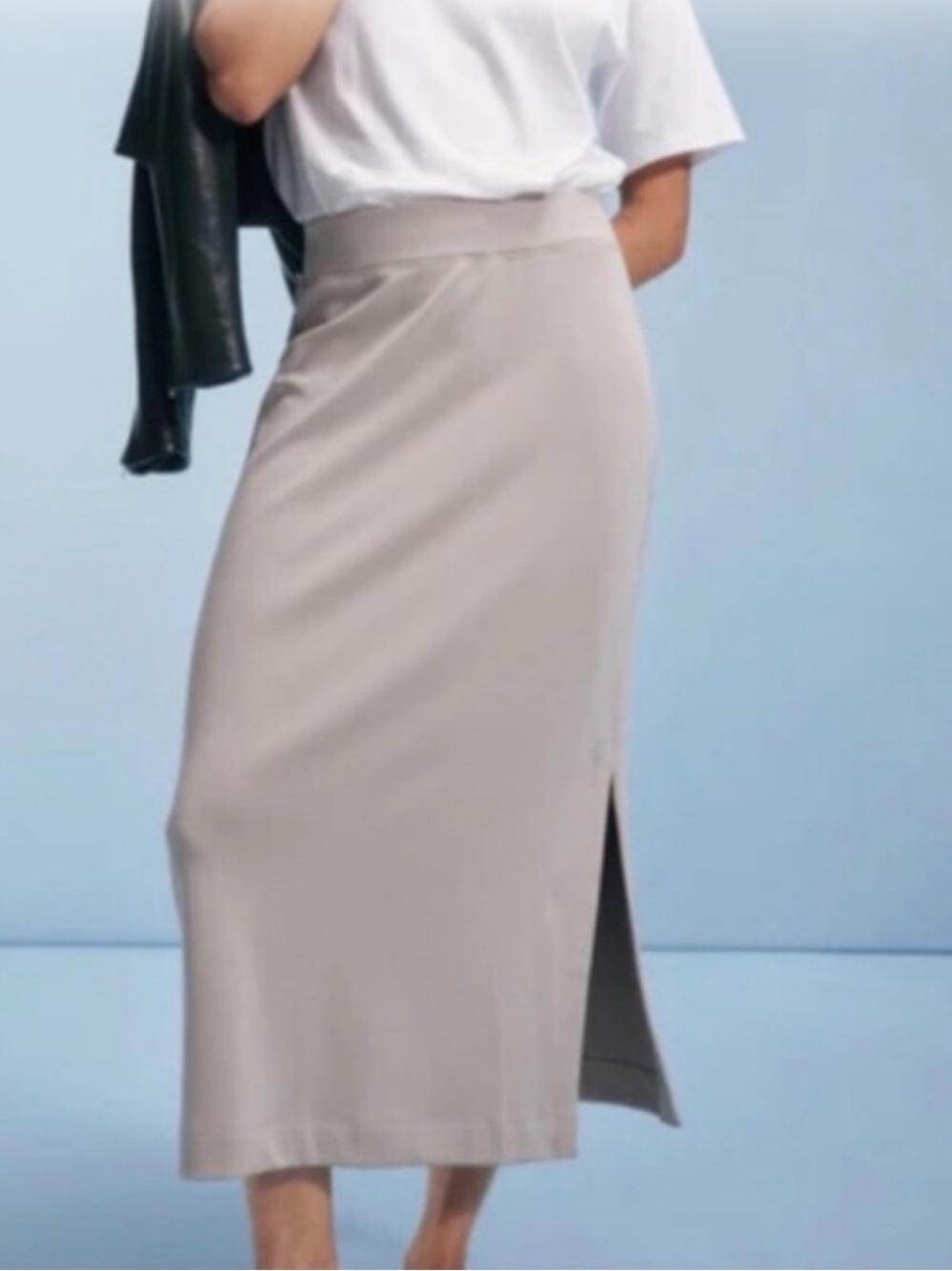 AYR High Hopes Skirt Ivory Size Medium Pima Cotton Blend
